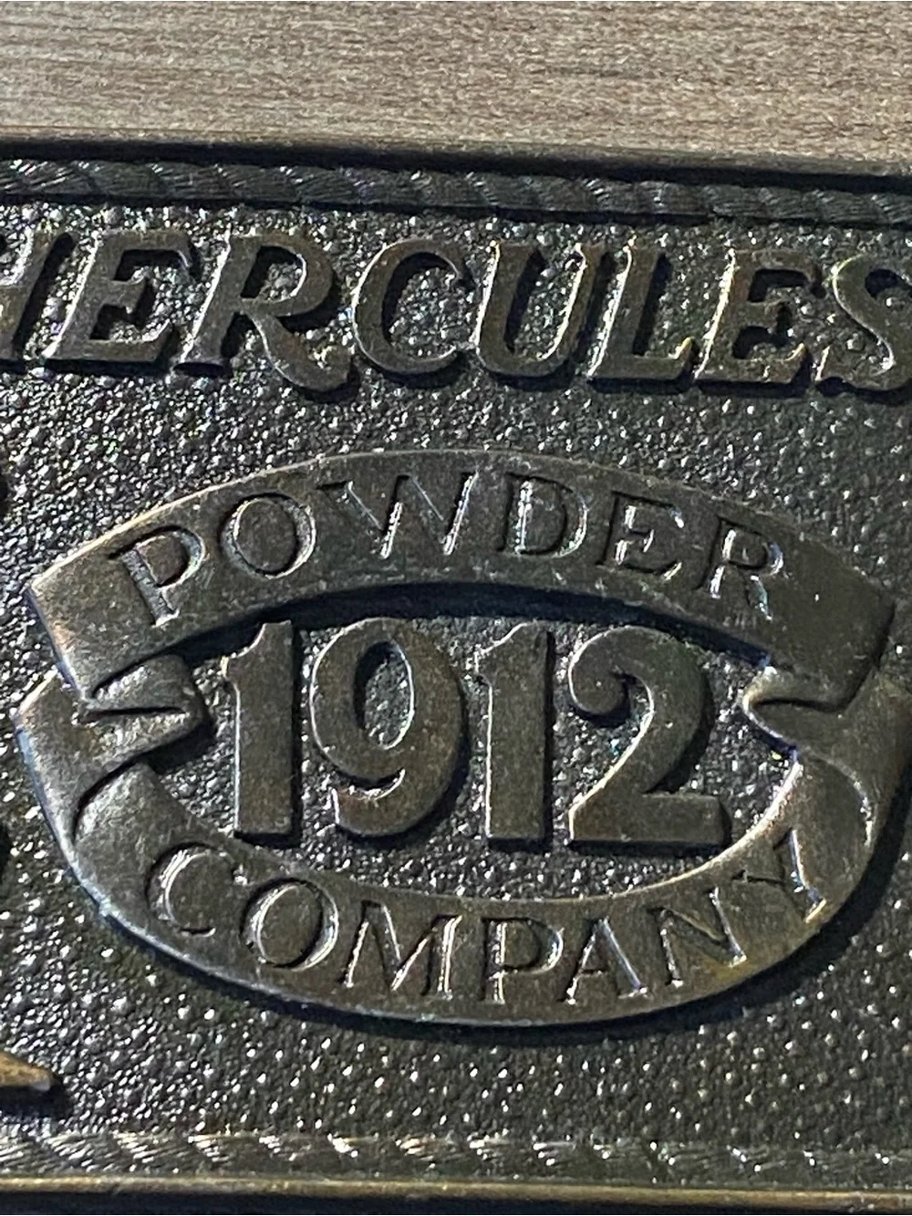 HERCULES POWDER COMPANY 1912 Brass Belt Buckle 1980 Limited Edition Mint Cond